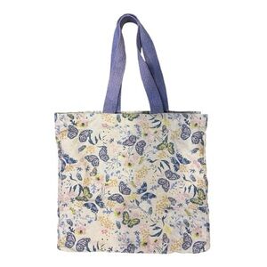 Vintage Butterfly Floral Tote Bag